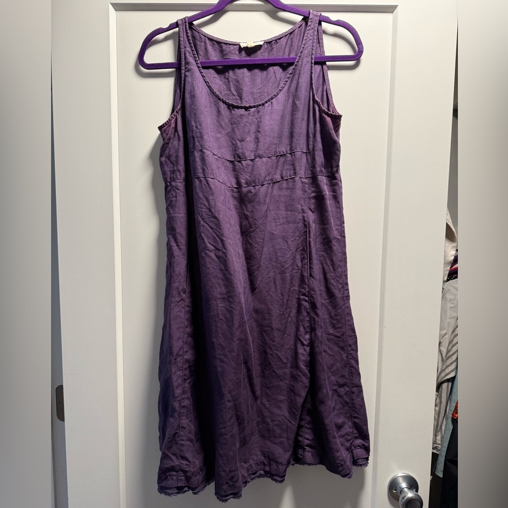 Eileen Fisher Aubergine Linen Dress